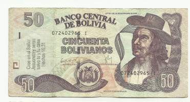 Bolivia 50 Bolivianos 1986  seteli