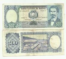 Bolivia 500  Pesos Bolivianos 1962  seteli