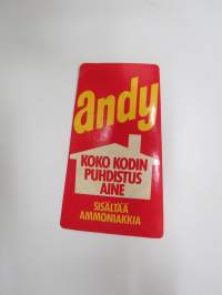 Andy - Koko kodin puhdistusaine -tarra / sticker