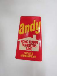 Andy - Koko kodin puhdistusaine -tarra / sticker