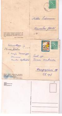 Postikortteja. Suomen  lähetysseuran  kortteja  Afrikasta.  Kaksi  kulkenutta,  yksi  kulkematon
