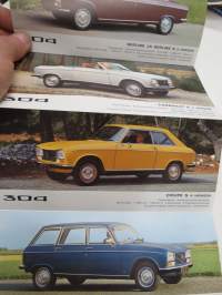 Peugeot 1973 mallisto -myyntiesite / brochure