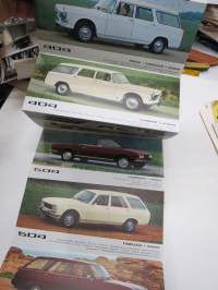 Peugeot 1973 mallisto -myyntiesite / brochure
