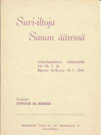 Suvi-iltoja Sanan ääressä 1964 Urheilupuisto ja Martin kirkko