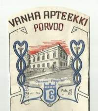 Vanha Apteekki Porvoo - resepti signatuuri  1955