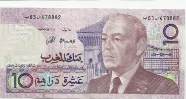 Marokko 10 Dirhams 1987  seteli