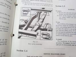 Morris JB 10-cwt. VAN Workshop Manual AAK 9819 Right Hand Drive -korjaamokirja