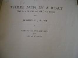 three men in a boat.vakitan tarjous helposti paketti 19x36 x60 cm paino 35kg 5e