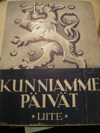 kunniamme päivät, kirjan liiteosavakitan tarjous helposti paketti 19x36 x60 cm paino 35kg 5e.