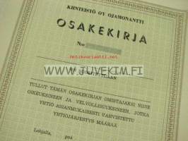 Kiinteistö Oy Ojamonantti, Lohja -osakekirja