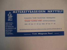 Suhl laatuaseet maailmankuulua tarkkuutta ja messulippu 18.-19.9.1967