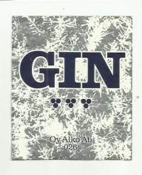 Gin nr 026  - viinaetiketti