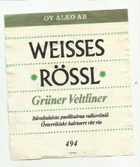 Weisses Rössl  Alko nr 494  - viinaetiketti