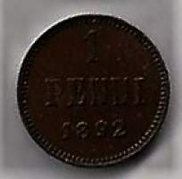 1 penni 1892