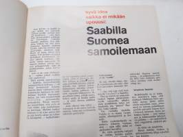 Aja 1971 nr 3, Saab asiakaslehti, Suomea samoilemaan, Mihin diesel kelpaa, Ysiysi aloitti taksiuran (Heikki Toivanen Hki, Kuuauton kulkuvoima, Scania moottorit, ym