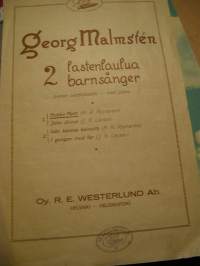 georg malmste&#039;n. 2 lastenlaulua.nukku matti,isän kanssa keinulla.vakitan tarjous helposti paketti 19x36 x60 cm paino 35kg 5e.