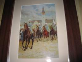 Mannerheim, koko kehyksineen noin 20,5 cm x 25,5 cm, kuva on uusintapainos. Hieno esim. lahjaksi.