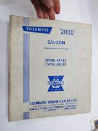 Triumph 2000 Saloon (Commission No. M.B.I. and future) Spare parts Catalogue -varaosaluettelo