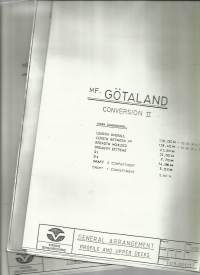 MF Götaland profile and lower decks, lower decks - rakennepiirrustuksia 2 kpl