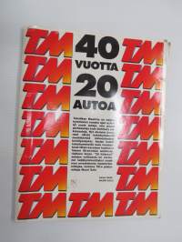 Tekniikan Maailma 40 vuotta 20 autoa -20 vuoden aikana esiteltyjen autojen &quot;parhaat&quot; keräilykansiossa