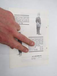 Raket - menevän metsurin varusteet -esite / brochure