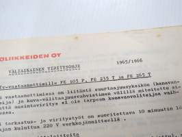 Telefunken - Väliaikainen viritysohje 1965/66