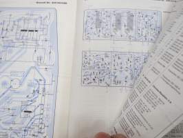 Telefunken Service Farbfernseh-Chassis 714 Signal-Grundplatte BS 100 -huolto-ohjeet, piirikaavio, ym.