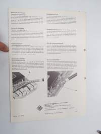 Telefunken Service cassetten baustein der cavatine RVH 69-4575 R/KDA Magnetophon -huolto-ohjeet, piirikaavio, ym.