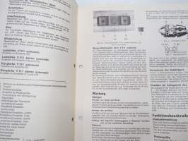 Telefunken Service Information S 110 automatic, V 511 automatic, V 511 stereo automatic -huolto-ohjeet, piirikaavio, ym.
