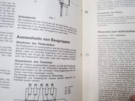 Telefunken Service Information S 110 automatic, V 511 automatic, V 511 stereo automatic -huolto-ohjeet, piirikaavio, ym.