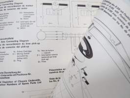 Telefunken Service Information S 205 -huolto-ohjeet, piirikaavio, ym.