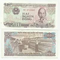 Vietnam 2000 Dong 1988  seteli