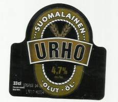 Urho olut 5,5 %   olutetiketti