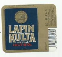 Lapin Kulta Special olut  III  -  olutetiketti