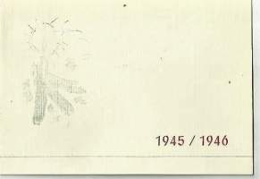 K J Gummerus 1945/1946 Joulukortti , mainoskortti, firmakortti