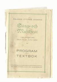 Finlands svenska sång- och musikfest : program och textbook.1932