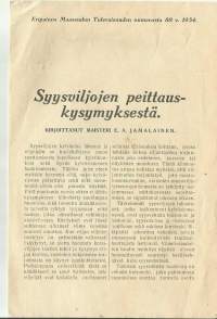 Syysviljojen peittauskysymyksestä / Maisteri K A Jamalainen 1934