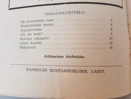 Suruton sukupolvi. Sikermä Pallen parhaita revyylauluja, 1942. Vihko 11.