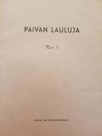 Päivän lauluja, 1944. N:o 1