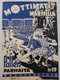 Mottimatit marssilla. Pallen parhaita revyylauluja, 1942. Vihko 19.