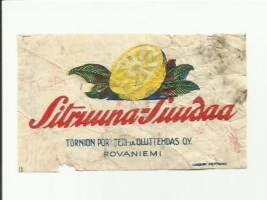 Sitruuna-Suudaa -   juomaetiketti