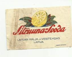 Sitruuna-Sooda -   juomaetiketti