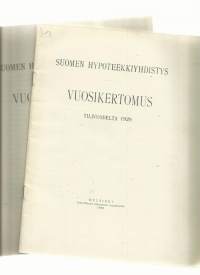 Suomen Hypoteekkiyhdistys vuosikertomus  1929 ja 1930 / Suomen Hypoteekkiyhdistys on suomalainen yksityinen asuntorahoitukseen erikoistunut luottolaitos. Yhdistys on