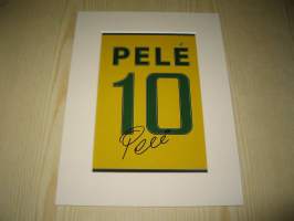 Pelé, Brasilia, jalkapallo, paspiksen koko on noin 15 cm x 20 cm, kuva on uusintapainos. Hieno esim. lahjaksi.