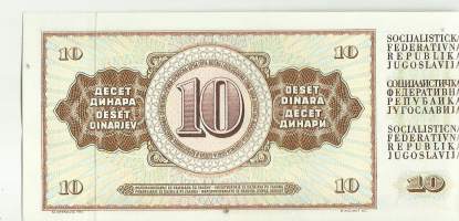 Jugoslavia 10 dinar 1968  seteli