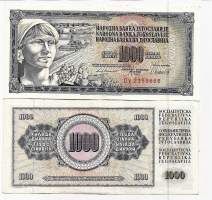 Jugoslavia 1000 dinar 1981  seteli