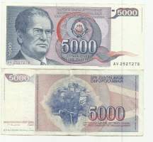 Jugoslavia 5000 dinar 1985   Tito  seteli