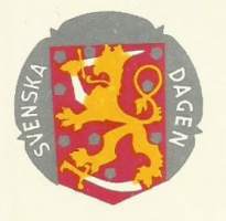 Svenska Dagen 6.XI.1952  - rintamerkki  pahvia  / Ruotsalaisuuden päivä (ruots. Svenska dagen) on Suomessa 6. marraskuuta vietettävä yleinen