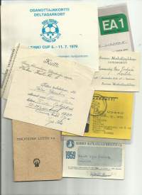 Jäsen yms kortteja n 8 kpl