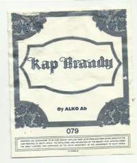 Kap Brandy Alko nr 079 - viinaetiketti